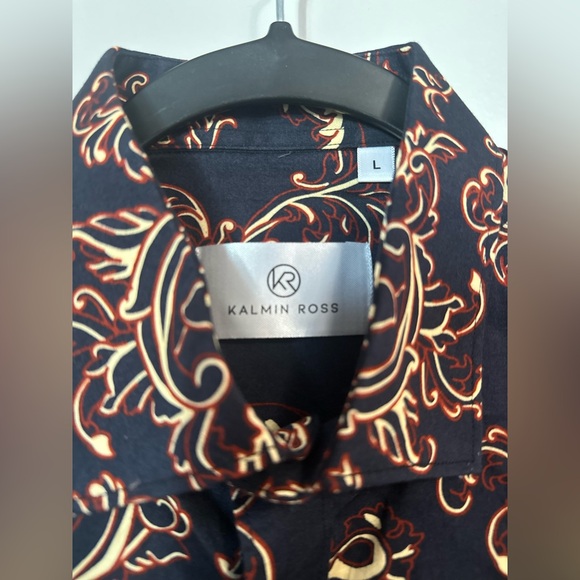 Kalmin Ross Elegant Black and Red Paisley Men's Shirt - Picture 3 of 9